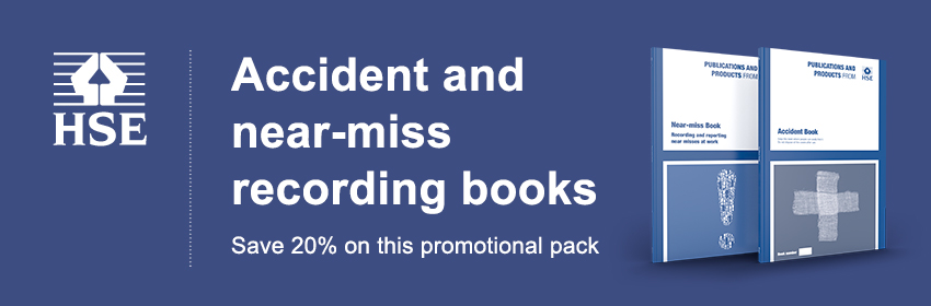 Accident and near-miss recording books - banner