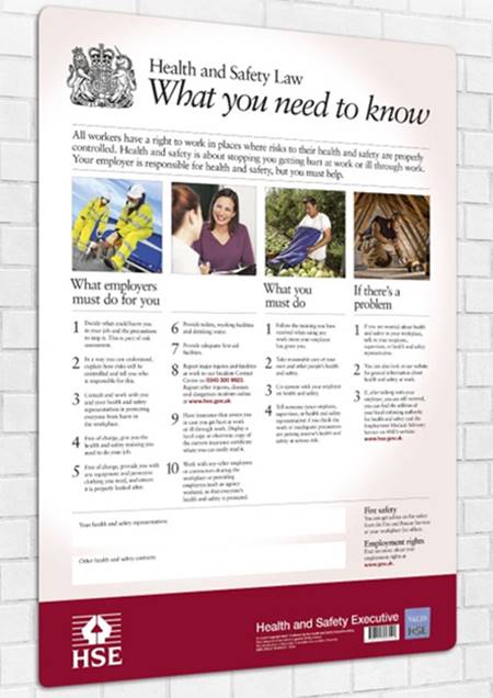 Health and Safety Law Poster - What You Need to Know: A3 ...